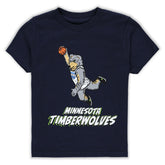 Navy Minnesota Timberwolves Stadium Essentials Youth Mascot Air T-Shirt | NBA