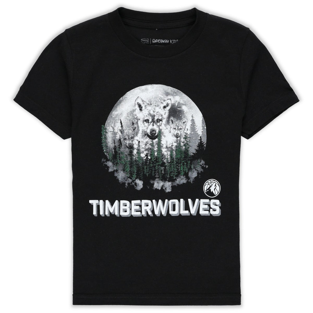 Black Minnesota Timberwolves Stadium Essentials Youth Mascot T-Shirt | NBA