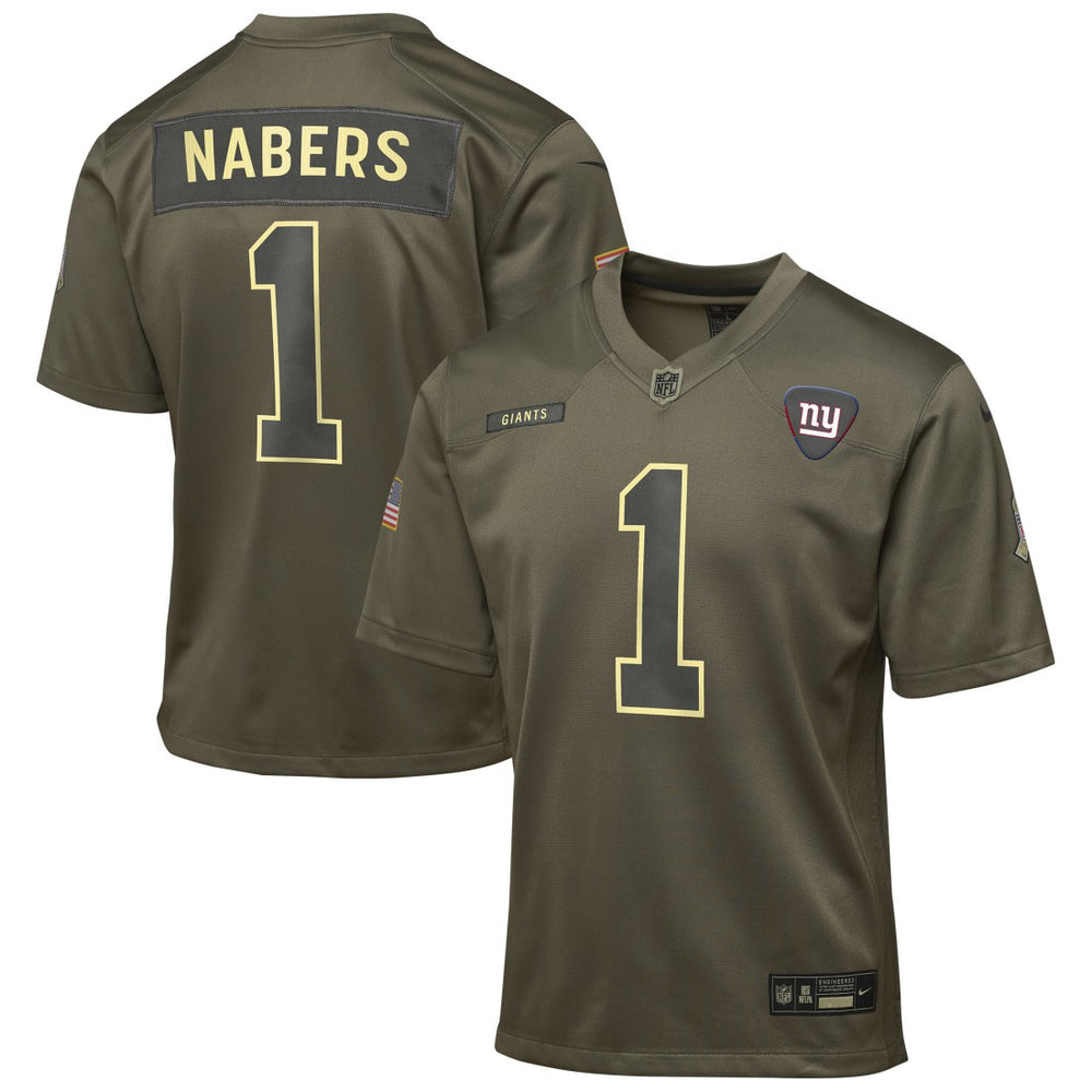 New York Giants Malik Nabers Youth 2025 Salute to Service Game Jersey | NFL On sale