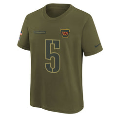 Washington Commanders Jayden Daniels Youth 2025 Salute to Service Name & Number T-Shirt | NFL On sale