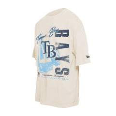 Tampa Bay Rays New Era Cooperstown Collection Oversized Throwback Distressed T-Shirt - MLB T-shirts