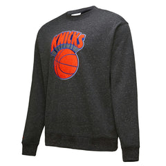 Black New York Knicks Hardwood Classics Blackout Collection Snow Washed Pullover Sweatshirt | NBA