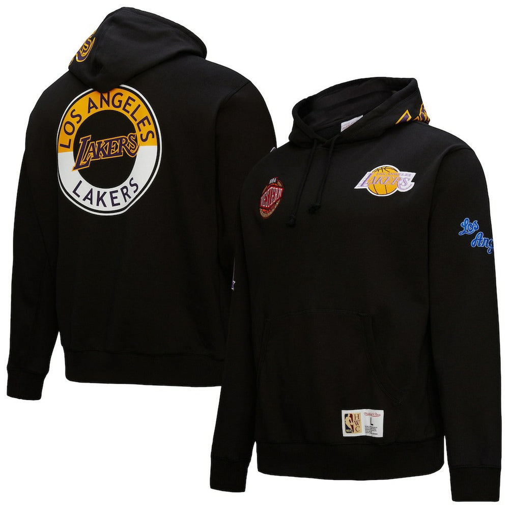 Black Los Angeles Lakers Hardwood Classics Blackout Collection Pullover Hoodie | NBA
