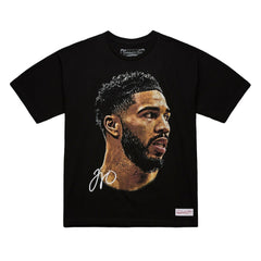 Black Jayson Tatum NBA Unisex Real Big Face Player T-Shirt | NBA