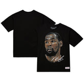 Black Kevin Durant NBA Unisex Real Big Face Player T-Shirt | NBA