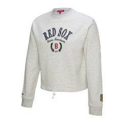 Boston Red Sox Mitchell & Ness Women's Cropped Toggle Pullover Sweatshirt - MLB Pullover