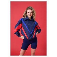 Philadelphia Phillies Terez Women's Ripstop Chevron Quarter-Zip Pullover - MLB Pullover
