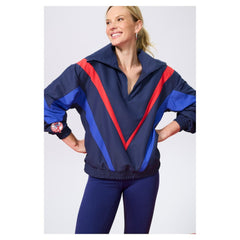 New York Yankees Terez Women's Ripstop Chevron Quarter-Zip Pullover - MLB Pullover