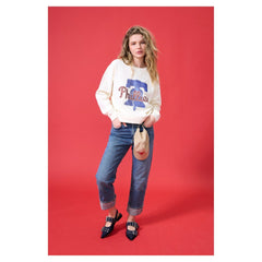 Philadelphia Phillies Terez Women's Oversized Gemstone Logo Sweatshirt - MLB Sweatshirts