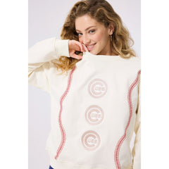Chicago Cubs Terez Women's Baseball Stitch Pullover Sweatshirt - MLB Pullover