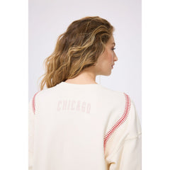 Chicago Cubs Terez Women's Baseball Stitch Pullover Sweatshirt - MLB Pullover