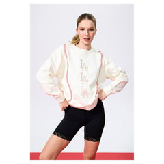 Los Angeles Dodgers Terez Women's Baseball Stitch Pullover Sweatshirt - MLB Pullover