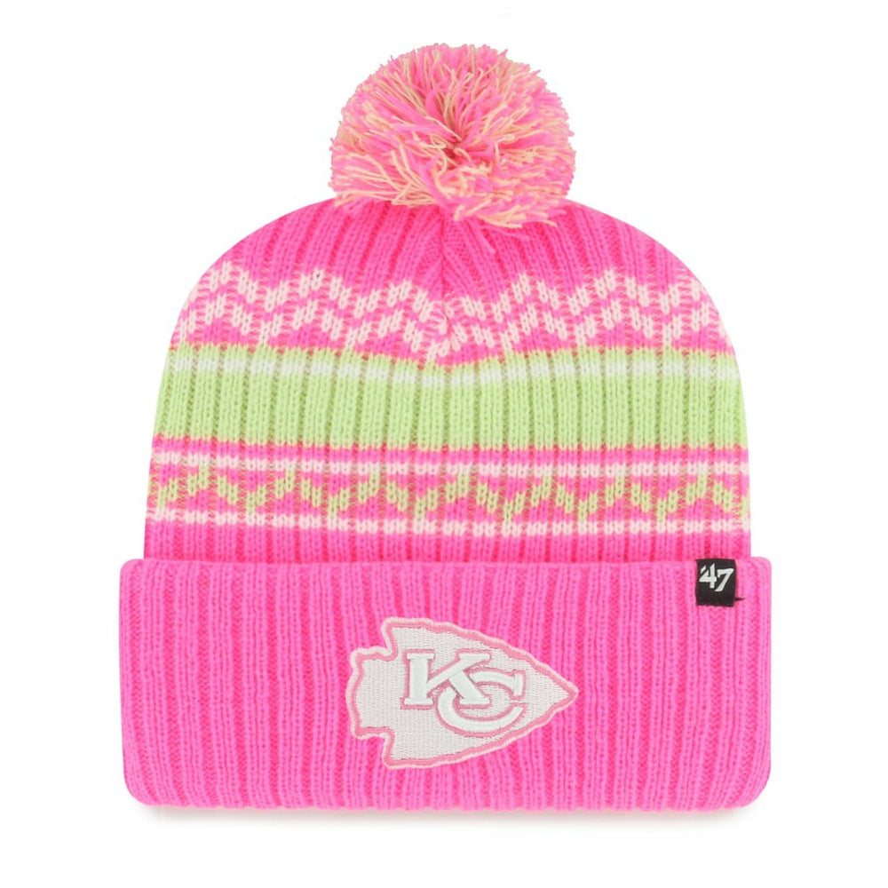 Kansas City Chiefs '47 Girls Youth Polar Vortex Cuffed Knit Hat with Pom | NFL On sale