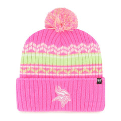 Minnesota Vikings '47 Girls Youth Polar Vortex Cuffed Knit Hat with Pom | NFL Sale