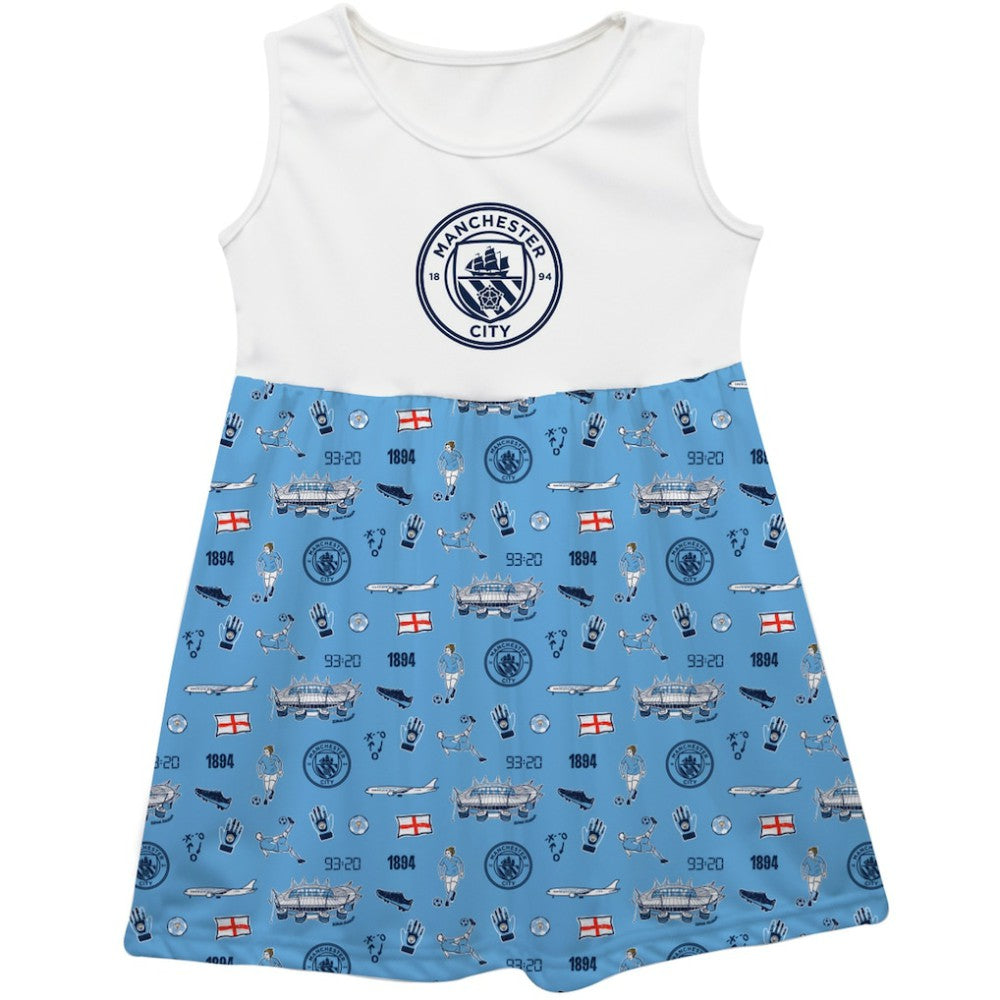 Manchester City Vive La Fete Girls Infant Impressions Artwork Tank Top Dress Discount - Sky Blue