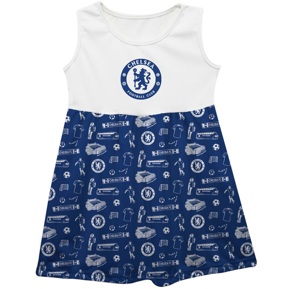 Chelsea Vive La Fete Girls Infant Impressions Artwork Tank Top Dress Discount - Navy