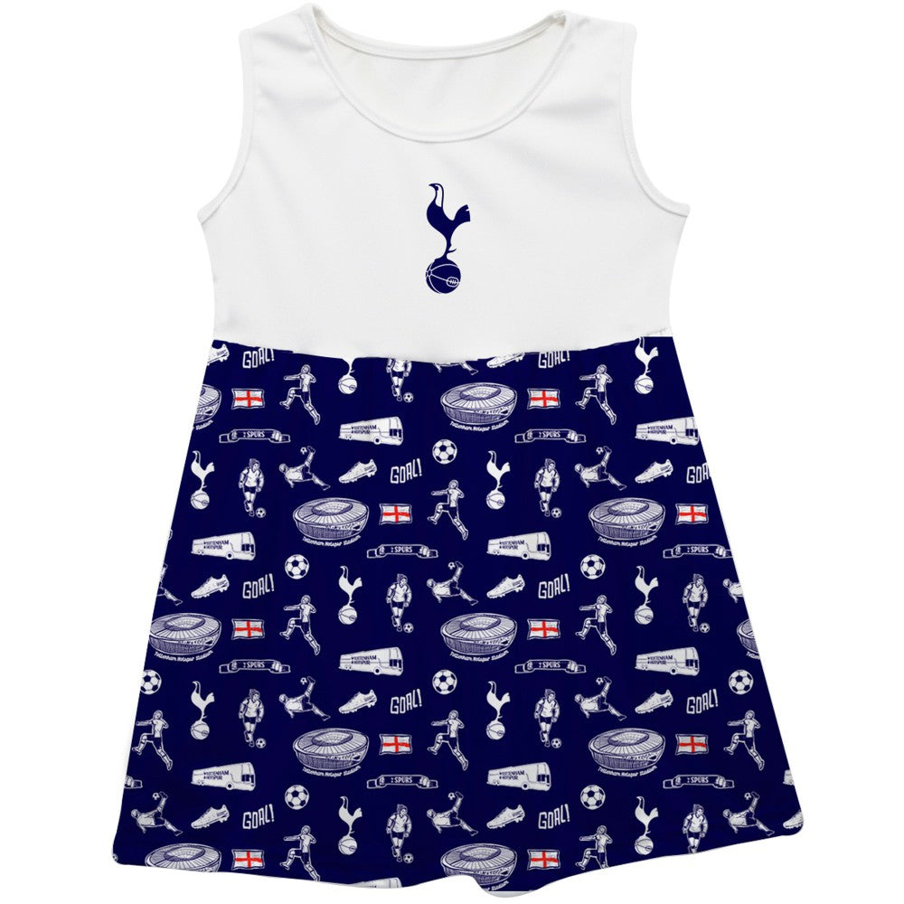 Tottenham Hotspur Vive La Fete Girls Toddler Impressions Artwork Tank Top Dress Sale - Navy
