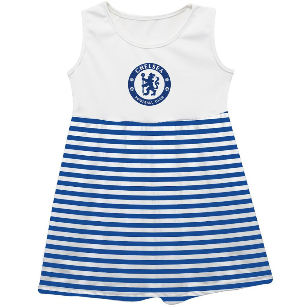 Chelsea Vive La Fete Girls Toddler Striped Tank Top Dress Discount - Blue