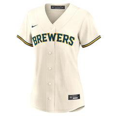 Jackson Chourio Milwaukee Brewers Nike Women's Home Replica Jersey - MLB Jerseys