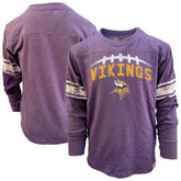 Minnesota Vikings Wes & Willy Youth Football Long Sleeve T-Shirt | NFL New