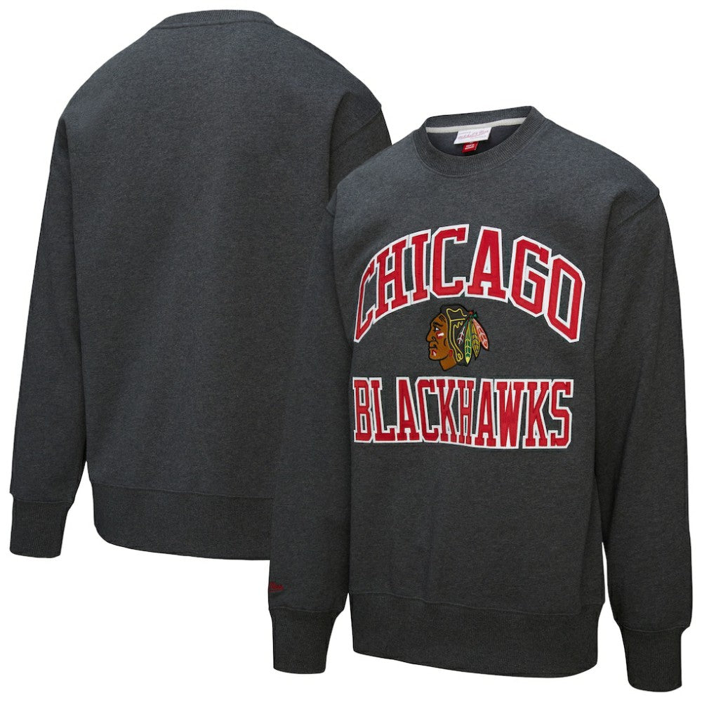 Chicago Blackhawks Mitchell & Ness Playoff Win Fleece Pullover Sweatshirt - NHL Sweatshirts