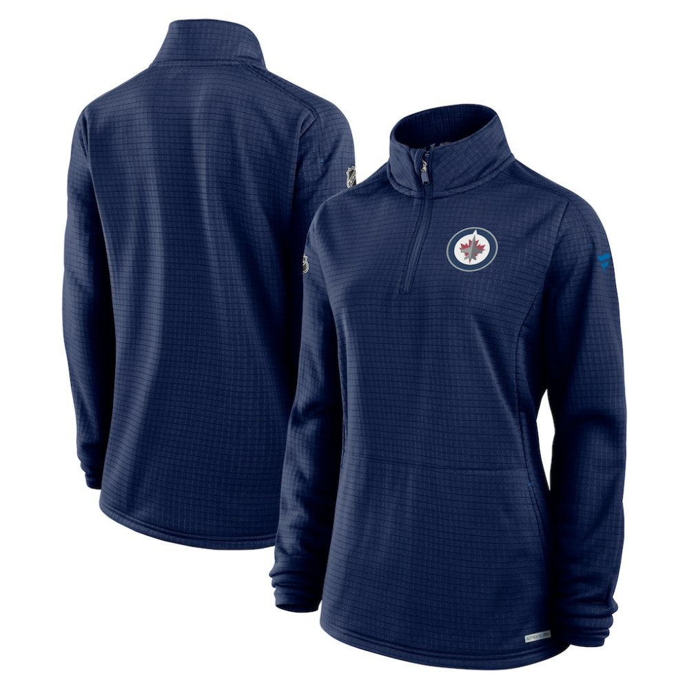 Winnipeg Jets Fanatics Women's Authentic Pro Rink Quarter-Zip Pullover - NHL Pullover