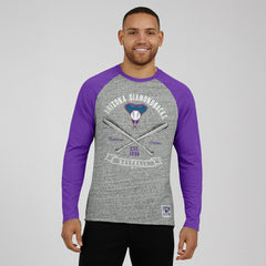 Arizona Diamondbacks Darius Rucker Collection by Fanatics Raw Edge Raglan Long Sleeve Baseball T-Shirt - MLB T-shirts