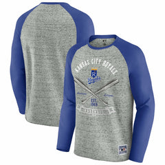 Kansas City Royals Darius Rucker Collection by Fanatics Raw Edge Raglan Long Sleeve Baseball T-Shirt - MLB T-shirts