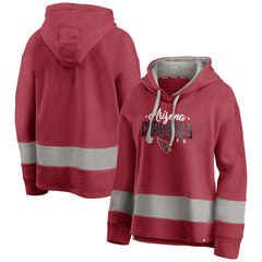 Arizona Cardinals Women's Huddle Up Fundamental Fleece Color Block Pullover Hoodie | NFL Online