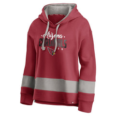 Arizona Cardinals Women's Huddle Up Fundamental Fleece Color Block Pullover Hoodie | NFL Online