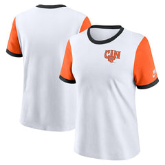 Cincinnati Bengals Women's Rewind Ringer Tri-Blend T-Shirt | NFL Hot