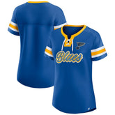 St. Louis Blues Fanatics Women's Iconic Athena Lace-Up T-Shirt - NHL T-shirts