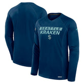Seattle Kraken Fanatics Authentic Pro Rink Tech Raglan Long Sleeve T-Shirt - NHL T-shirts
