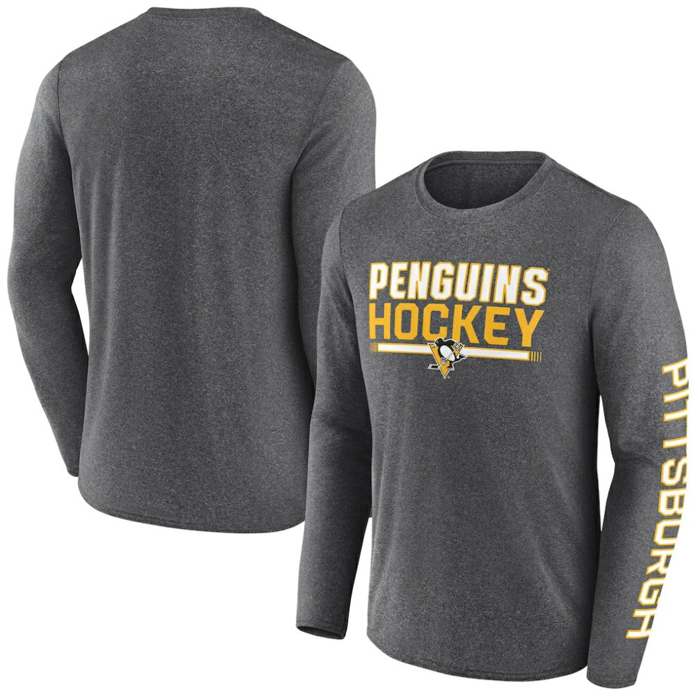 Pittsburgh Penguins Fanatics Sweep Iconic Synthetic Long Sleeve T-Shirt - NHL T-shirts
