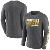 Pittsburgh Penguins Fanatics Sweep Iconic Synthetic Long Sleeve T-Shirt - NHL T-shirts