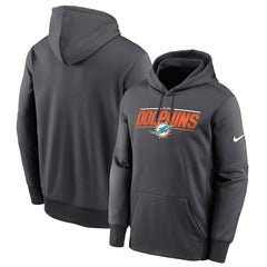 Miami Dolphins Team Muscle Performance Fleece Pullover Hoodie | NFL Hot