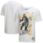 White Magic Johnson Los Angeles Lakers Hardwood Classics Chalked Up T-Shirt | NBA