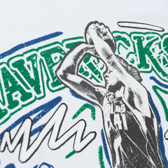 White Dirk Nowitzki Dallas Mavericks Hardwood Classics Chalked Up T-Shirt sale | NBA