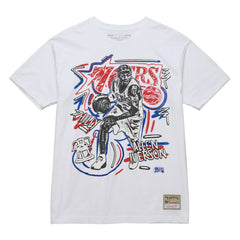 White Allen Iverson Philadelphia 76ers Hardwood Classics Chalked Up T-Shirt | NBA