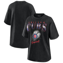 Chicago Cubs WEAR by Erin Andrews Women's Oversized Boyfriend T-Shirt - MLB T-shirts