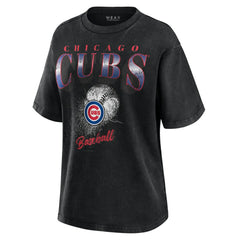 Chicago Cubs WEAR by Erin Andrews Women's Oversized Boyfriend T-Shirt - MLB T-shirts