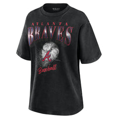 Atlanta Braves WEAR by Erin Andrews Women's Oversized Boyfriend T-Shirt - MLB T-shirts