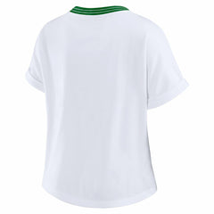Philadelphia Eagles WEAR by Erin Andrews Women's Cropped Center Stripe Dolman T-Shirt | NFL US