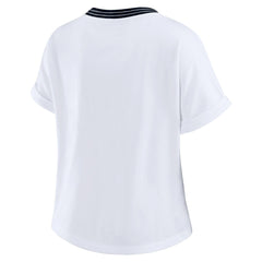 Houston Texans WEAR by Erin Andrews Women's Cropped Center Stripe Dolman T-Shirt | NFL Sale