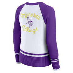 Minnesota Vikings WEAR by Erin Andrews Women's Colorblock Raglan Sweater | NFL US