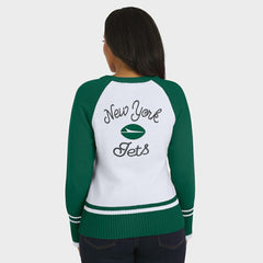 New York Jets WEAR by Erin Andrews Women's Colorblock Raglan Sweater | NFL US