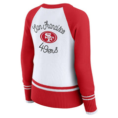 San Francisco 49ers WEAR by Erin Andrews Women's Colorblock Raglan Sweater | NFL Discount