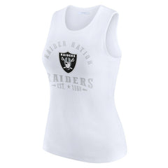 Las Vegas Raiders WEAR by Erin Andrews Women's Ribbed Graphic Tank Top | NFL Sale