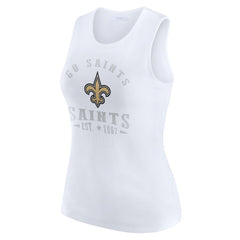 New Orleans Saints WEAR by Erin Andrews Women's Ribbed Graphic Tank Top | NFL On sale
