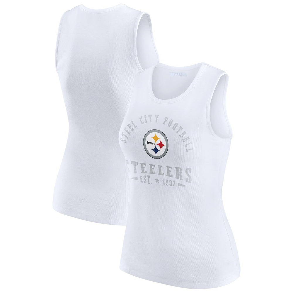 Pittsburgh Steelers WEAR by Erin Andrews Women's Ribbed Graphic Tank Top | NFL Online